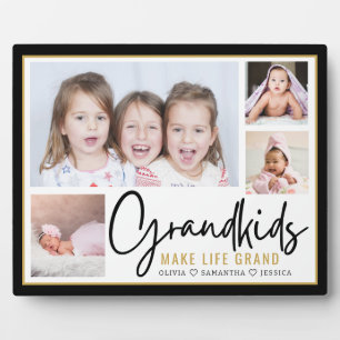 Plaque Photo Les petits font la vie Grands grands-parents 4 Pho