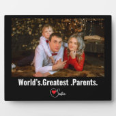 Plaque Photo Les plus grands parents du monde pour maman et pap (Devant)