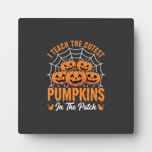 Plaque Photo Les plus mignons citrouilles dans le patch profess (Devant)