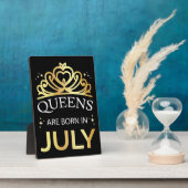 Plaque Photo Les Reines Sont Nées En Juillet I (Côté)