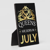 Plaque Photo Les Reines Sont Nées En Juillet I (Côté)