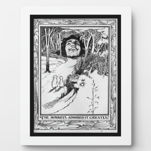 Plaque Photo Les singes l'ont admiré considérablement (Devant)