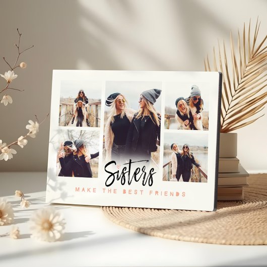 Plaque Photo Les soeurs font les meilleurs amis Photo Collage B