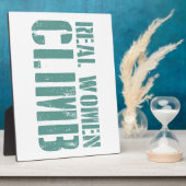 Plaque Photo Les vraies femmes grimpent (Côté)