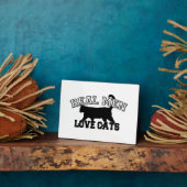 Plaque Photo Les vrais hommes aiment les chats (Côté)