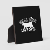 Plaque Photo Les vrais hommes aiment les chats Silhouette (Recto)
