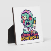 Plaque Photo Les Zombies mangent mes devoirs (Recto)