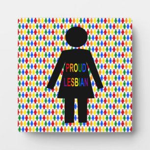 Plaque Photo Lesbienne LGBTQ Silhouette et Rainbow Ladies