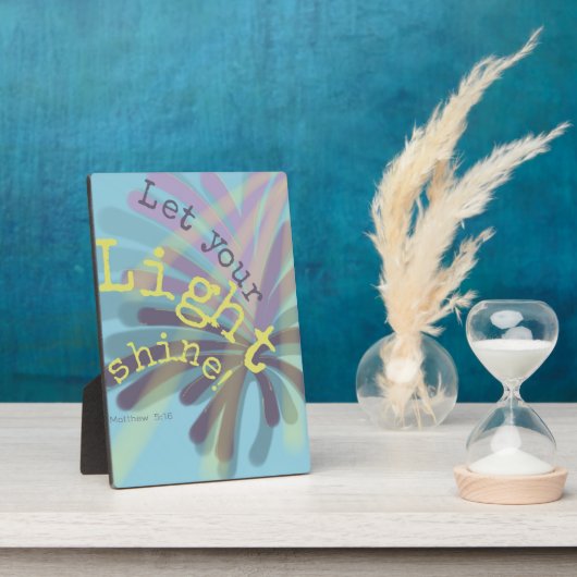 Plaque Photo Let Your Light Shine (Côté)