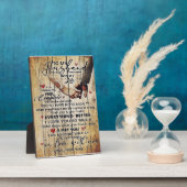 Plaque Photo Lettre À Mon Mari, Belle Citations Cadeau (Côté)