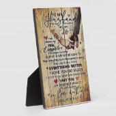 Plaque Photo Lettre À Mon Mari, Belle Citations Cadeau (Côté)