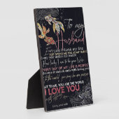 Plaque Photo Lettre à mon mari | Meilleure Fête des pères prése (Côté)