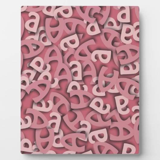 Plaque Photo Lettre A rose (Devant)