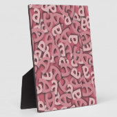 Plaque Photo Lettre A rose (Côté)