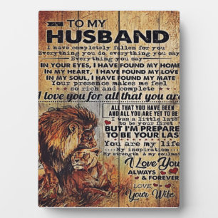 Plaque Photo Lettre adorable au mari   Joli cadeau à mon homme