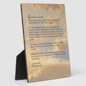 Plaque Photo Lettre de Dieu (Côté)