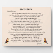 PLAQUE PHOTO LETTRE DE JÉSUS (Devant)