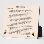 PLAQUE PHOTO LETTRE DE JÉSUS (Côté)