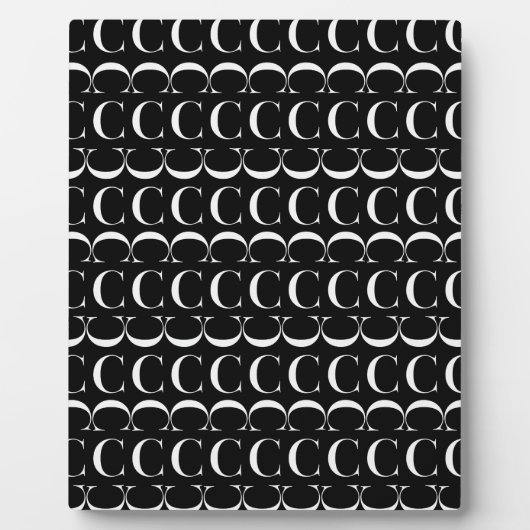 Plaque Photo Lettre initiale C (Devant)