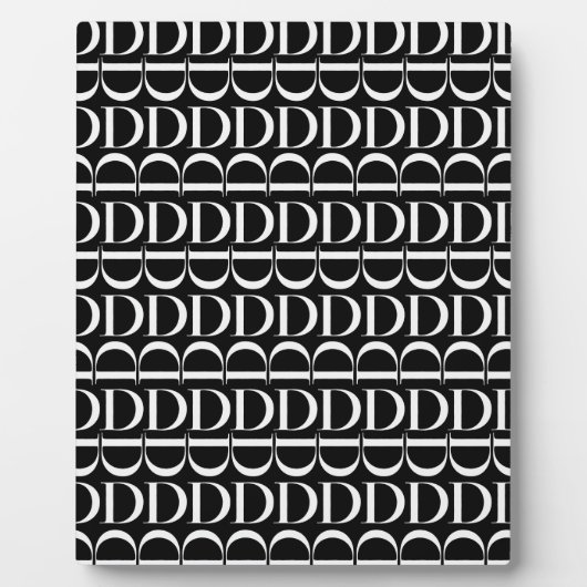 Plaque Photo Lettre initiale D monogramme (Devant)