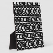 Plaque Photo Lettre initiale D monogramme (Côté)