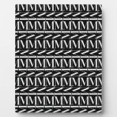 Plaque Photo Lettre initiale M (Devant)