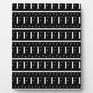 PLAQUE PHOTO LETTRE INITIALE MONÂTRE F