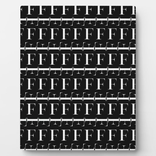 PLAQUE PHOTO LETTRE INITIALE MONÂTRE F (Devant)