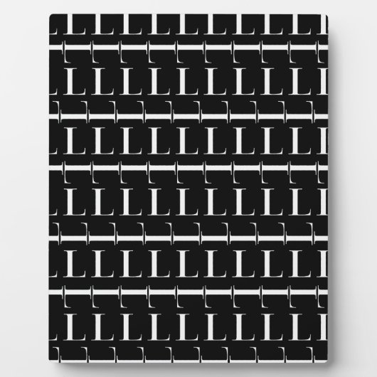 Plaque Photo Lettre initiale monogramme L (Devant)