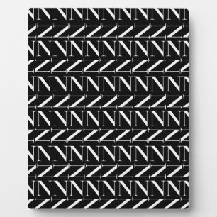 Plaque Photo Lettre initiale monogramme N