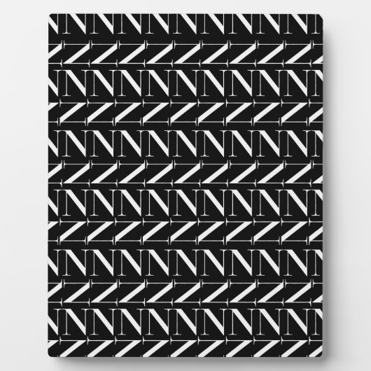 Plaque Photo Lettre initiale monogramme N (Devant)