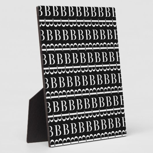 PLAQUE PHOTO LETTRE INITIALE MONOGRAPHIQUE B (Côté)