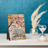 Plaque Photo Lettre mignonne au mari | Beau Cadeau Pour Mari (Côté)