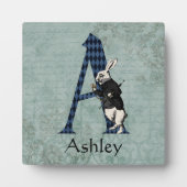 PLAQUE PHOTO LETTRE TAPIS BLANC A (Devant)