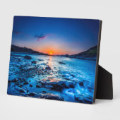 Plaque Photo Lever De Soleil Au-Dessus D'Horizon À Seashore À L (Côté)