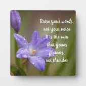 Plaque Photo Levez vos mots (Devant)