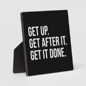 Plaque Photo Levez-Vous, Obtenez-Le, Faites-Le, Motivationnisez (Recto)