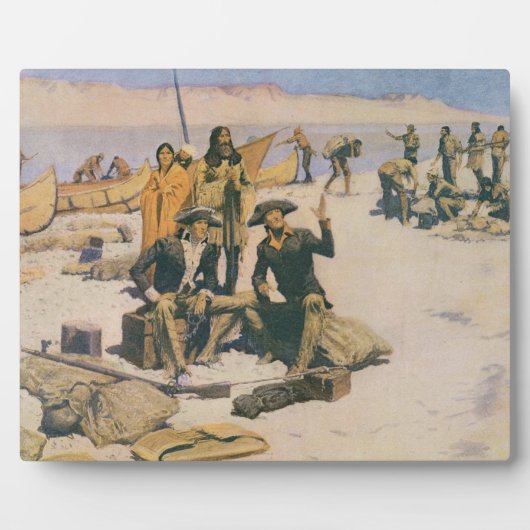 Plaque Photo Lewis et Clark à la rivière Columbia (Devant)