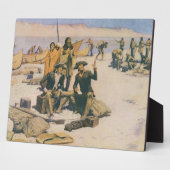 Plaque Photo Lewis et Clark à la rivière Columbia (Côté)