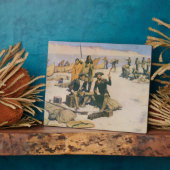 Plaque Photo Lewis et Clark à la rivière Columbia (Côté)