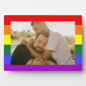 Plaque Photo LGBT Gay pride Rainbow Custom Photo Tabletop Easel (Devant)