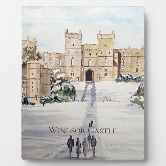 Plaque Photo L'hiver au château de Windsor par Farida Greenfiel (Devant)