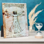 Plaque Photo L'HOMME VITRUVIEN - Parchemin antique (Côté)