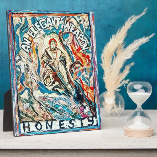 Plaque Photo L'honnêteté, une arme élégante pour les temps civi (Côté)