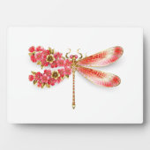 Plaque Photo libellule de fleurs avec sakura de bijoux (Devant)