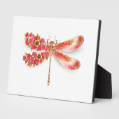Plaque Photo libellule de fleurs avec sakura de bijoux (Côté)