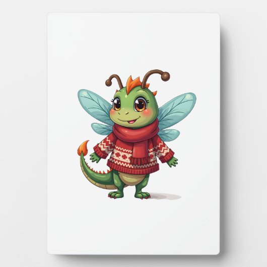 Plaque Photo Libellule de Noël Cozy (Devant)