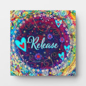 Plaque Photo Libérez Coeurs Floral Inspirational Easel (Devant)