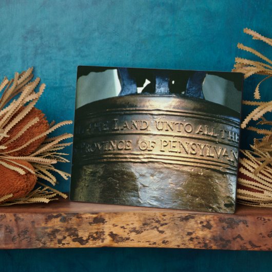 Plaque Photo Liberty Bell, mise en service en 1751 (bronze) (vo (Côté)