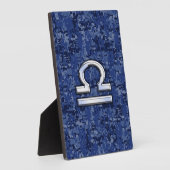 Plaque Photo Libra Zodiac Connexion Camouflage numérique bleu (Côté)
